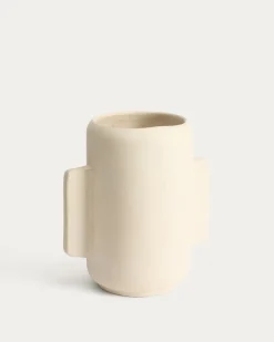 Kave Home Vazen|Vaas Mireni Papier Maché, 38cm Wit