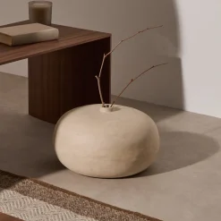 Kave Home Vazen|Vaas Nivala Papier maché, 40cm Wit