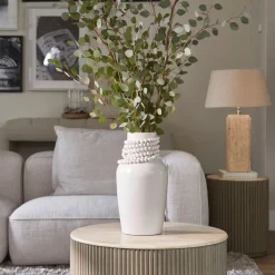 Rivièra Maison Vazen|Vaas Precious Pearl Keramiek Wit