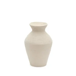 Kave Home Vazen|Vaas Pria Papier-maché Wit