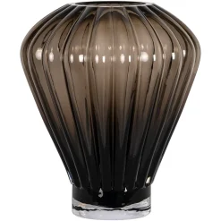 Richmond Interiors Vazen|Vaas Shani Glas, 35cm Bruin
