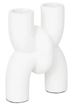 MUST Living Vazen|Vaas Spiral Terracotta, 38cm, kleur Wit