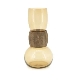 By-Boo Vazen|Vaas Verra Glas en hout, 40cm