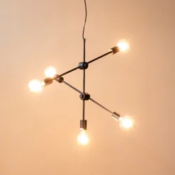 LABEL51 Hanglampen|Verstelbare Hanglamp Stilo 5-lamps Zwart