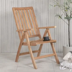 Nohr Verstelbare Tuinstoelen|Verstelbare Tuinstoel Amberia Teakhout Naturel