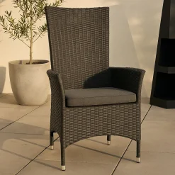 Nohr Verstelbare Tuinstoelen|Verstelbare Tuinstoel Davinia Wicker Zwart