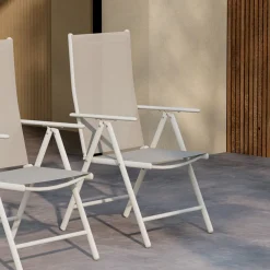 Nohr Verstelbare Tuinstoelen|Verstelbare Tuinstoel Erikka Textileen Beige