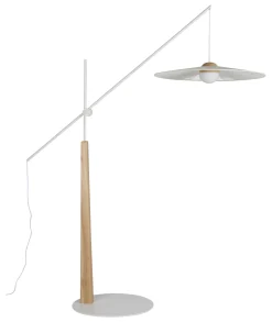 Zuiver Vloerlampen|Verstelbare Vloerlamp Belle Hout en touw, 200cm