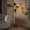 LifestyleFurn Vloerlampen|Verstelbare Vloerlamp Jo 3-lamps, kleur Urban Bruin