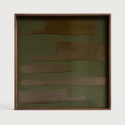 Ethnicraft Keukengerei|Vierkant Dienblad Second Nature kleur Moss