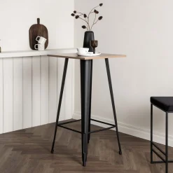 Nohr Bartafels|Vierkante Bartafel Jerae 60 x 60cm, kleur /Zwart Walnoot