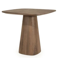 Eleonora Bistrotafels|Vierkante Bistrotafel Aron Mangohout, 80 x 80cm, kleur Lichtbruin