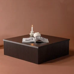 Nohr Vierkante Salontafel|Vierkante Salontafel Mistina MDF, 90 x 90cm Zwart