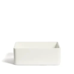 Kave Home Badkameraccessoires|Vierkante Waskom Ovara Keramiek, 36 x 36cm Wit