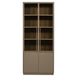 WOOOD Buffetkasten & Vitrinekasten|Vitrinekast Casa Grenenhout, kleur Mud