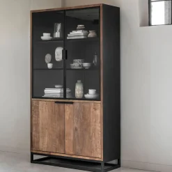 DTP Home Buffetkasten & Vitrinekasten|Vitrinekast Cosmo Teakhout Naturel
