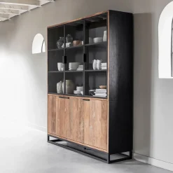 DTP Home Buffetkasten & Vitrinekasten|Vitrinekast Cosmo Teakhout Naturel