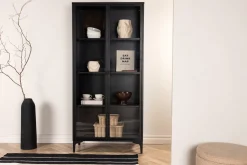 Nohr Buffetkasten & Vitrinekasten|Vitrinekast Danyella 190 x 90cm, kleur Zwart