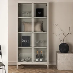 Nohr Buffetkasten & Vitrinekasten|Vitrinekast Danyella 190 x 90cm Beige