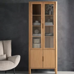 DTP Home Buffetkasten & Vitrinekasten|Vitrinekast Forte Teakhout, 210 x 80cm