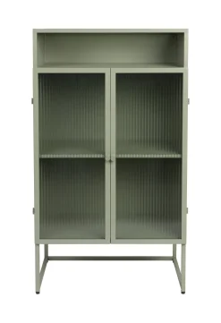 ZILT Buffetkasten & Vitrinekasten|Vitrinekast Lislie 105 x 60cm, kleur Groen
