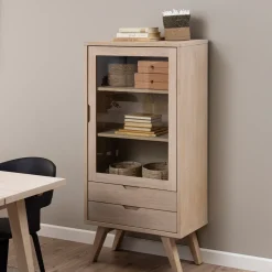 Bendt Buffetkasten & Vitrinekasten|Vitrinekast Mads 145 x 72cm Licht Eiken