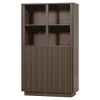 WOOOD Buffetkasten & Vitrinekasten|Vitrinekast Nova Grenenhout, 172 x 102cm, kleur Truffel Bruin