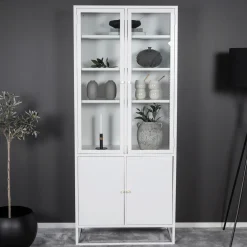 Nohr Buffetkasten & Vitrinekasten|Vitrinekast Shaune 190 x 80cm, kleur Wit