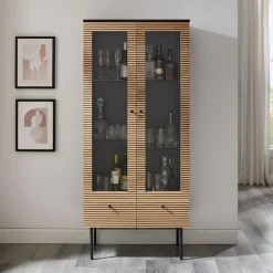 Artistiq Living Buffetkasten & Vitrinekasten|Vitrinekast Shoua 179 x 79cm