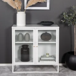 Nohr Buffetkasten & Vitrinekasten|Vitrinekastje Shaune 85 x 85cm, kleur Wit