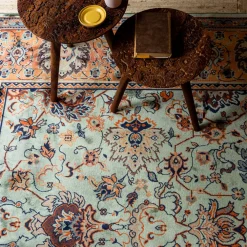 Dutchbone Vloerkleden|Vloerkleed Bid kleur Old Green