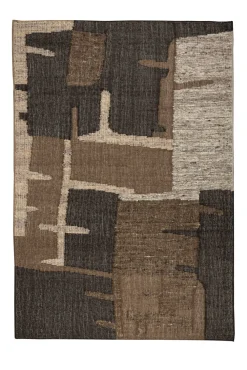 Dutchbone Vloerkleden|Vloerkleed Briton Wol en jute, kleur Bruin