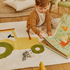 Kave Home Kinderkameraccessoires|Vloerkleden|Vloerkleed Pecky 90 x 150cm Wit