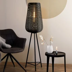 Light & Living Vloerlampen|Vloerlamp Adeta kleur Mat Zwart