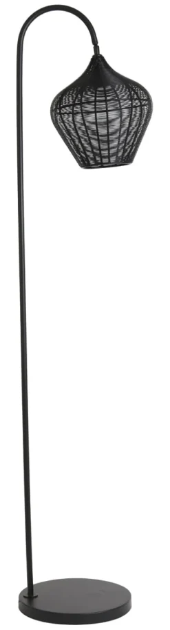 Light & Living Vloerlampen|Vloerlamp Alvaro 160cm, kleur Mat Zwart