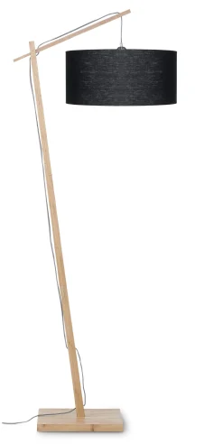 GOOD&MOJO Vloerlampen|Vloerlamp Andes Naturel, Bamboe en Eco linnen