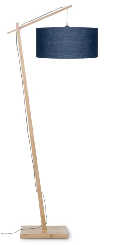 GOOD&MOJO Vloerlampen|Vloerlamp Andes Naturel, Bamboe en Eco linnen