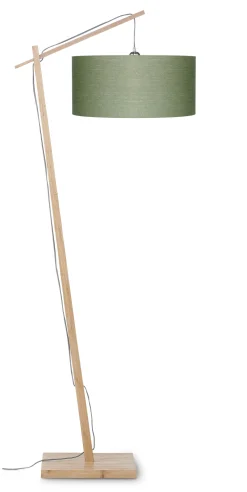 GOOD&MOJO Vloerlampen|Vloerlamp Andes Naturel, Bamboe en Eco linnen
