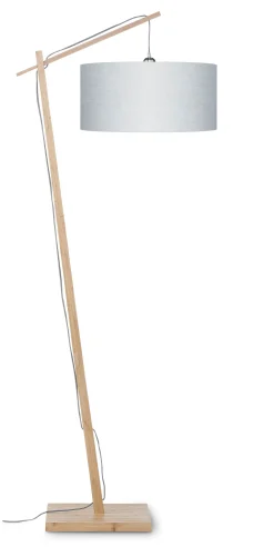 GOOD&MOJO Vloerlampen|Vloerlamp Andes Naturel, Bamboe en Eco linnen