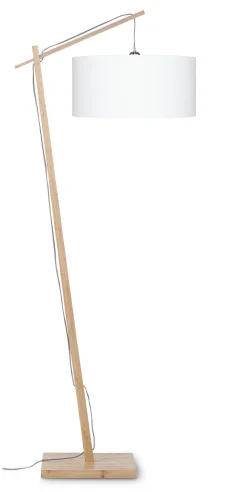 GOOD&MOJO Vloerlampen|Vloerlamp Andes Naturel, Bamboe en Eco linnen