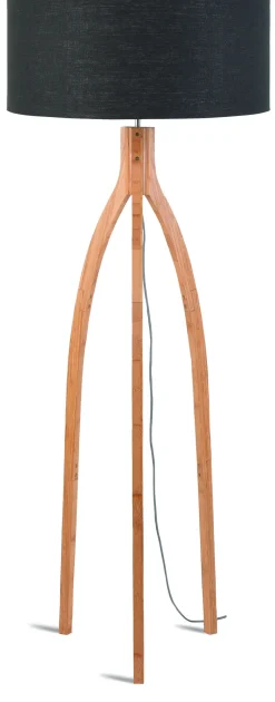 GOOD&MOJO Vloerlampen|Vloerlamp Annapurna Bamboe en Eco linnen