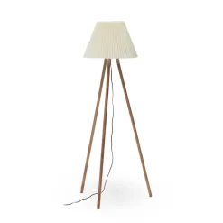 Kave Home Vloerlampen|Vloerlamp Benicarlo Rubberhout, 149cm hoog Naturel
