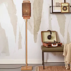 GOOD&MOJO Vloerlampen|Vloerlamp Bhutan Bamboe, 145cm Naturel