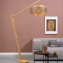 GOOD&MOJO Vloerlampen|Vloerlamp Bhutan Bamboe, 207cm Naturel