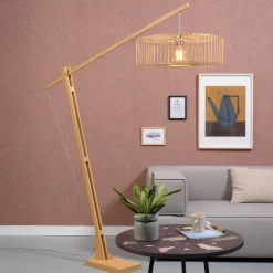 GOOD&MOJO Vloerlampen|Vloerlamp Bromo Large, Bamboe, kleur Naturel