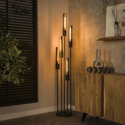 LifestyleFurn Vloerlampen|Vloerlamp Charnelle Artic Black Artic zwart