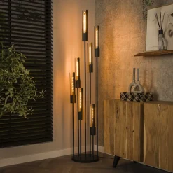 LifestyleFurn Vloerlampen|Vloerlamp Charnelle Artic Black Artic zwart