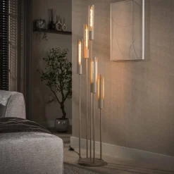 LifestyleFurn Vloerlampen|Vloerlamp Charnelle 5-lamps, kleur Beige
