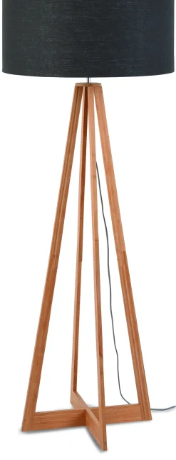 GOOD&MOJO Vloerlampen|Vloerlamp Everest Bamboe en Eco linnen