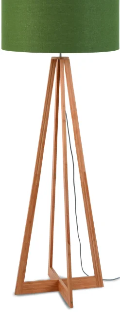 GOOD&MOJO Vloerlampen|Vloerlamp Everest Bamboe en Eco linnen